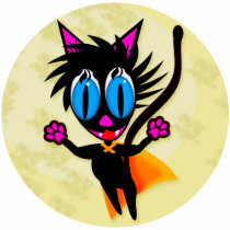 Black Cat...Away! 2-Sided Kids' Dark Shirts