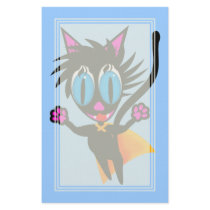 Black Cat Away Blank Stationery