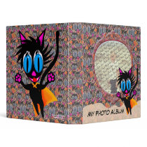 Black Cat...Away Customizable 1" Photo Binder