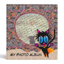 Black Cat...Away Customizable 1" Photo Binder