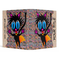Black Cat...Away Customizable Art Binder by wingedturtle Black Cat...Away Customizable Art Binder