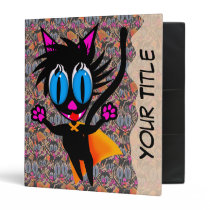 Black Cat...Away Customizable Art Binder