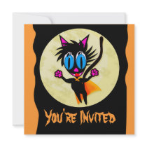 Black Cat...Away! Invitations