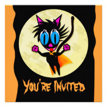 Black Cat...Away! Invitations