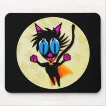 Black Cat...Away! Mouse Pad
