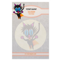 Black Cat...Away Personalized Stationery