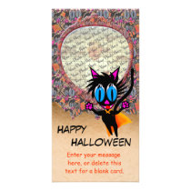Black Cat...Away! PhotoCard Template