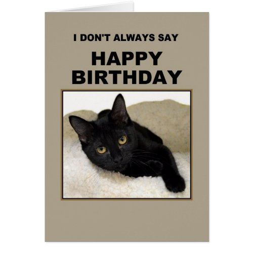 Black Cat Birthday Humor Cards