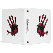 Black cat blood hand Halloween photo book cover Binders