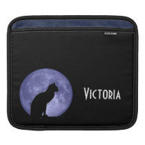 Black Cat Blue Moon iPad Sleeve ipad sleeves