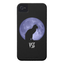 Black Cat Blue Moon iPhone 4 4s Case-Mate Case casemate cases