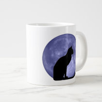 Black Cat Blue Moon Jumbo Mug mugs