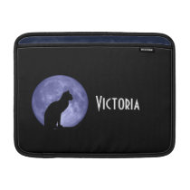 Black Cat Blue Moon Macbook Air sleeve ipad sleeves