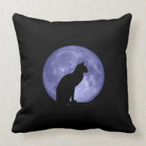 Black Cat Blue Moon Mojo Pillow american mojo pillows