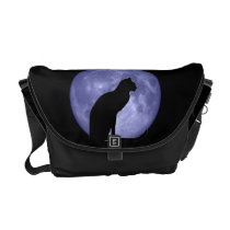 Black Cat Blue Moon Rickshaw Messenger Bag messenger bags