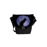 Black Cat Blue Moon Rickshaw Mini Messenger Bag