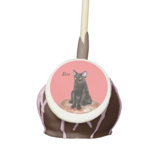 Black Cat Boo Cake Pops