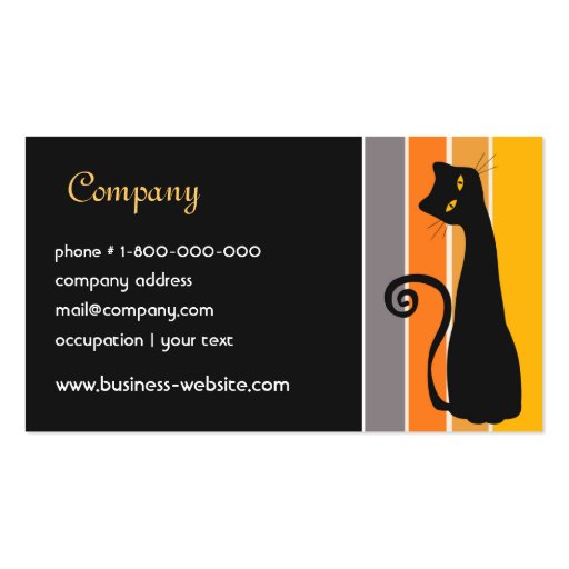 Black Cat Business Card (front side)