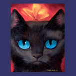 Black Cat Butterfly Painting - Poster posters