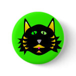 Black Cat Button Badge
