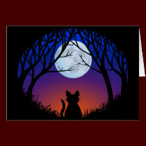 Black Cat Cards Custom Halloween Party Invitations cards