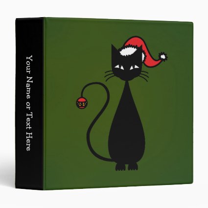 Black Cat Christmas Binders