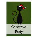 Black Cat Christmas Invites