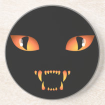 Black Cat Coaster Fun Halloween Evil Cat Decor coasters