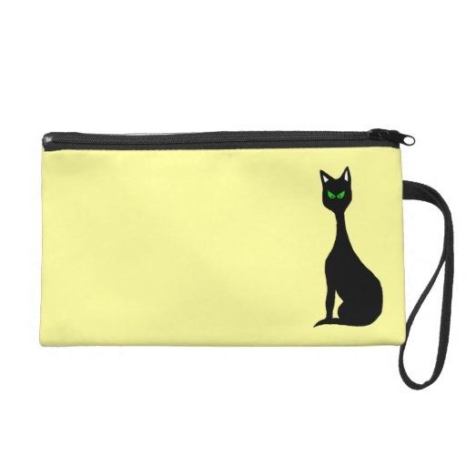 Black Cat design Bag Wristlet