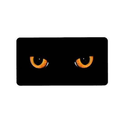 black cat eyes. Black Cat Eyes Address Labels