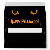 Black Cat Eyes Halloween Party Envelopes envelope