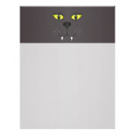 Black Cat Face Custom Letterhead
