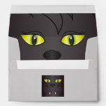 Black Cat Face Envelope