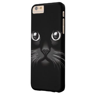 Black Cat Face Eyes Barely There iPhone 6 Plus Case