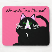 Black Cat "Fat Cat" Gifts mousepads