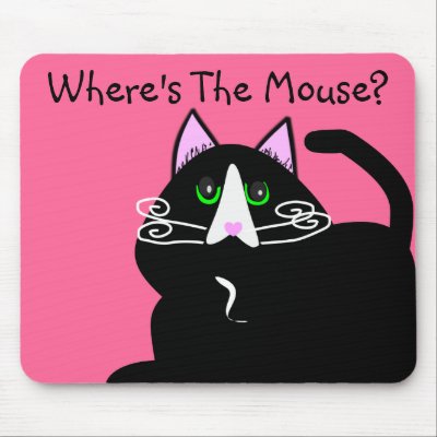 Black Cat "Fat Cat" Gifts Mousepad