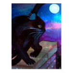 Black Cat Full Moon Post Cards