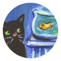 Black Cat goldfish stickers
