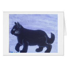 Black Cat Greeting Card