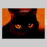 Black Cat Greeting Card cards