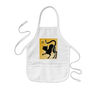 Black Cat Halloween apron