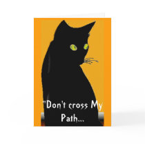 Black Cat Halloween Invitiation Card cards
