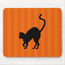 Black Cat Halloween Mousepad