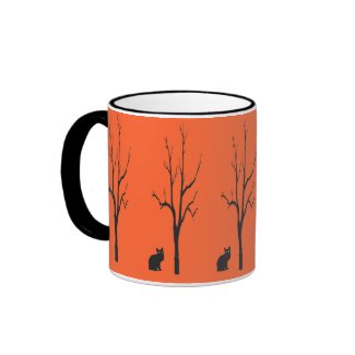 Black Cat Halloween mug