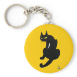 BLACK CAT HALLOWEEN PARTY KEYCHAIN