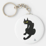 BLACK CAT HALLOWEEN PARTY KEYCHAIN
