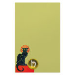 BLACK CAT HALLOWEEN PARTY MONOGRAM CUSTOMIZED STATIONERY