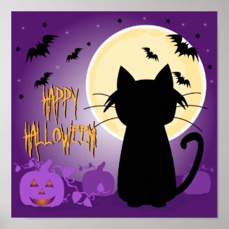 Black Cat Halloween print