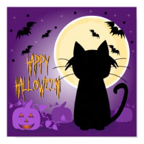 Black Cat Halloween posters