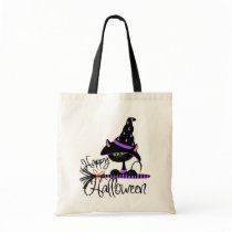 Black Cat Halloween Trick-or-Treat bag